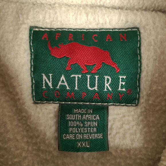 African Nature Jacket Fleece Womens XXL Green Full Zip Leopard‎ Hills - Picture 3 of 16